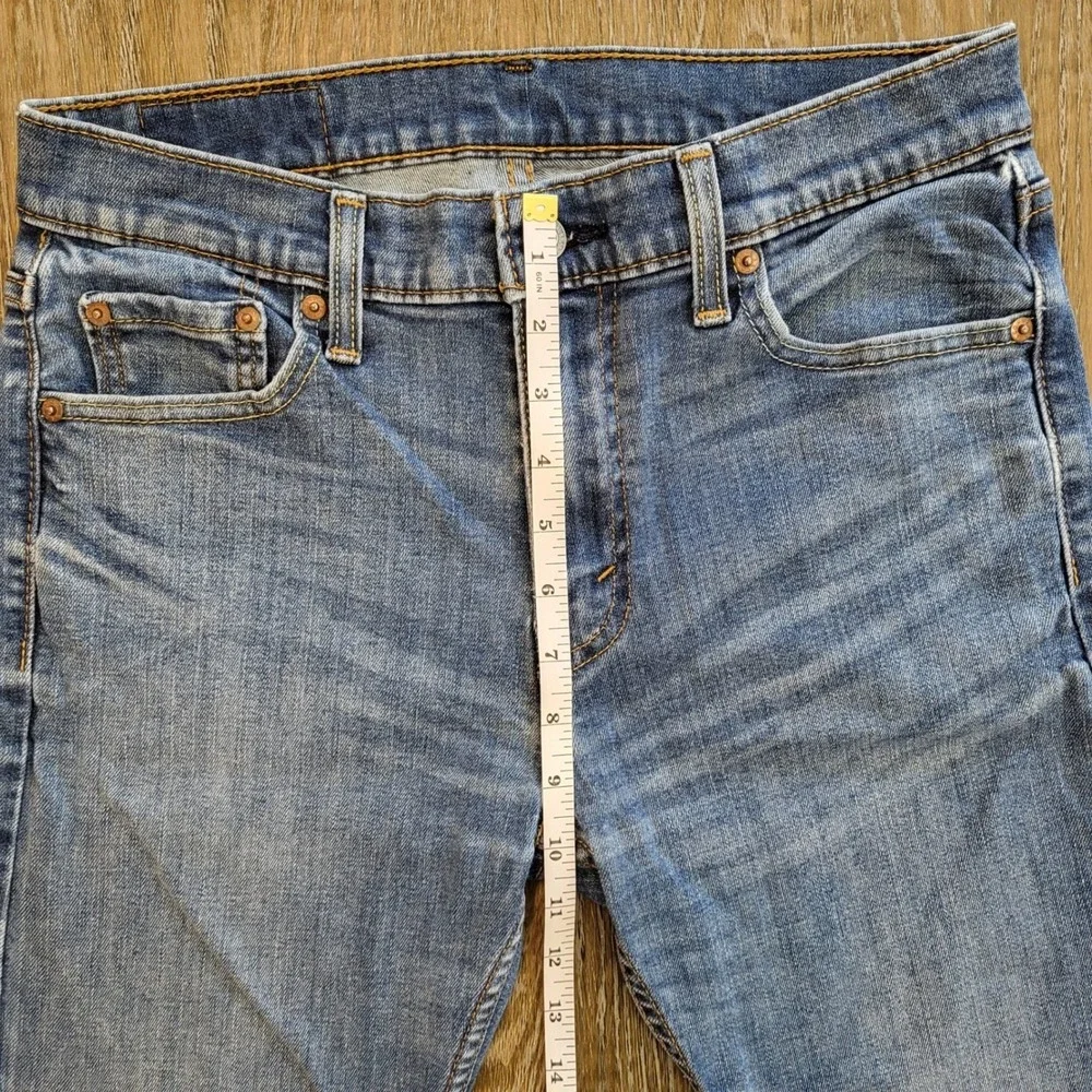 Levis 513 Slim Straight Jeans Mens 30x30 Blue Denim Pants Medium Wash